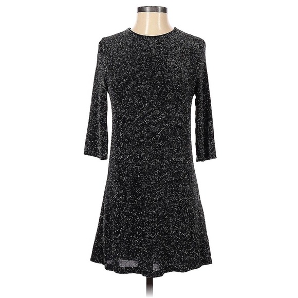 Zara |‎ W&B Collection Glitter Cocktail ALine Sleeve Dress Size Small - Picture 1 of 5